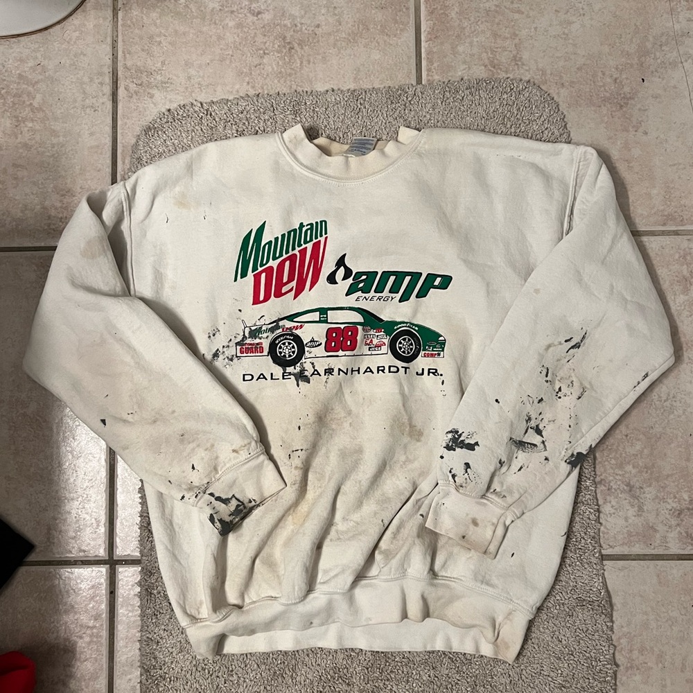 Vintage dale earnhardt jr mtn dew racing sweatshirt L